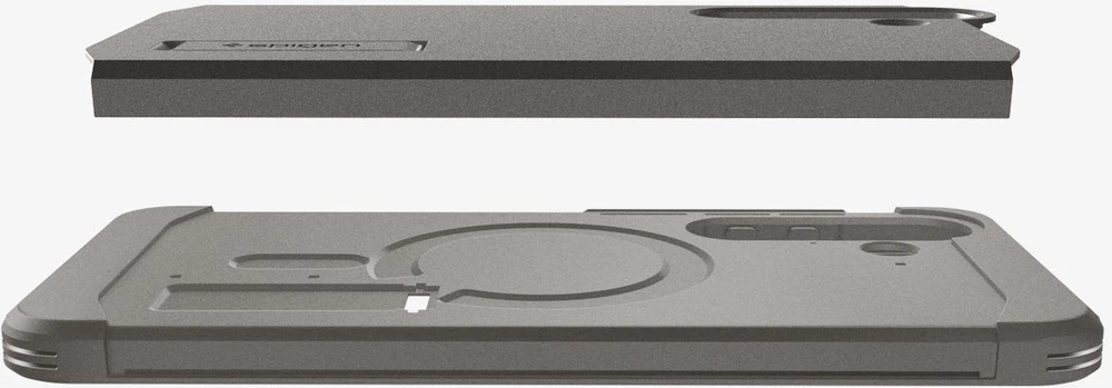 Spigen Tough Armor Mag MagSafe dėklas skirtas Samsung Galaxy S25 FE – Graphite