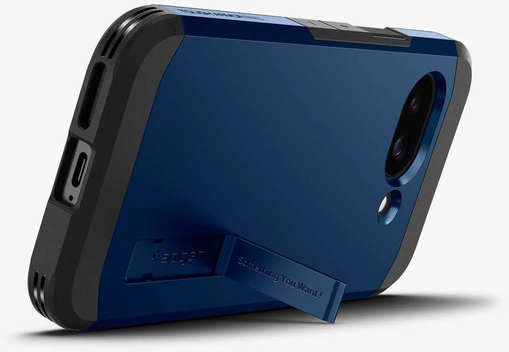 Dėklas Spigen 029 d. „Tough Armor MagSafe“ tamsiai mėlynas – „Google Pixel 9a“