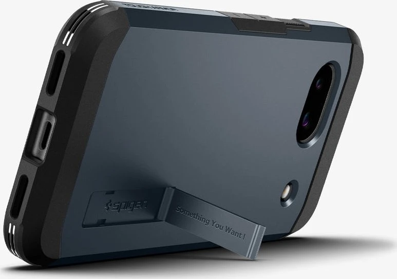 Dėklas Spigen Tvirtas šarvas, metalinis skalūno spalvos – „Google Pixel 8a“