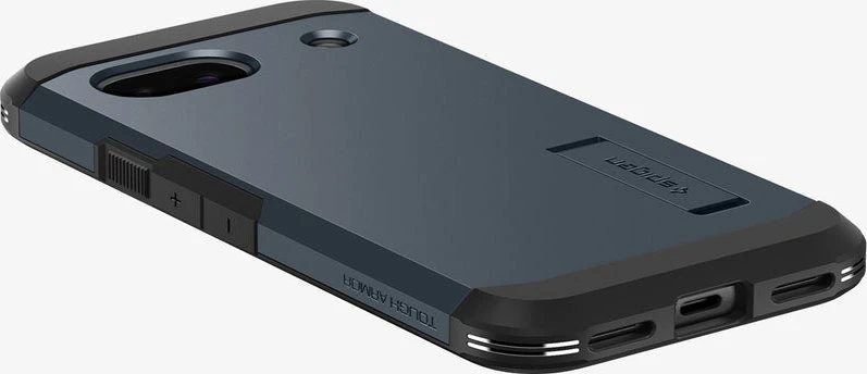 Dėklas Spigen Tvirtas šarvas, metalinis skalūno spalvos – „Google Pixel 8a“