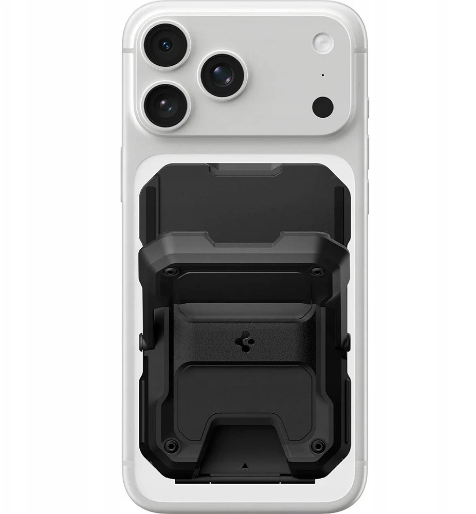 Dėklas „Spigen Tough Armor Pro“ piniginė, „MagSafe 5 Card“, juoda