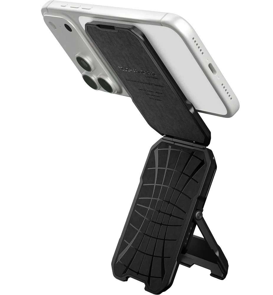 Dėklas „Spigen Tough Armor Pro“ piniginė, „MagSafe 5 Card“, juoda