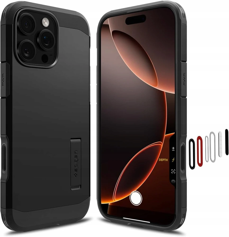 Spigen Tough Armor "T" MagSafe dėklas skirtas Apple iPhone 17 Pro – juodos spalvos