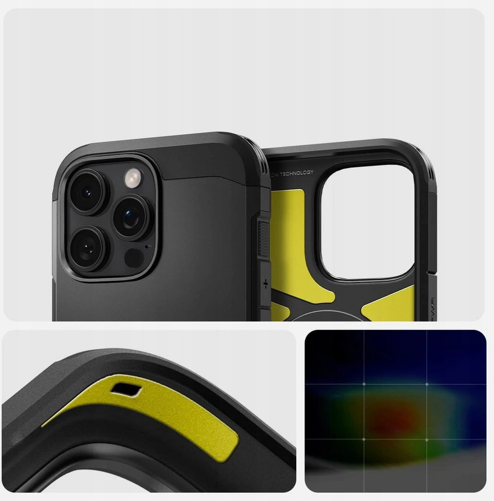 Spigen Tough Armor "T" MagSafe dėklas skirtas Apple iPhone 17 Pro – juodos spalvos
