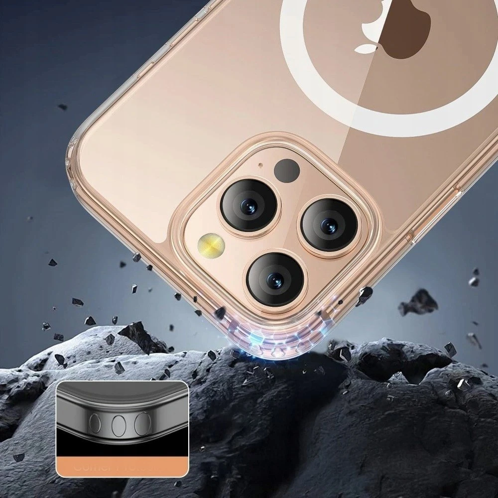 „Tech Protect TP Flex MagSafe“ dėklas, skirtas „iPhone 16 Pro Max“ – skaidrus