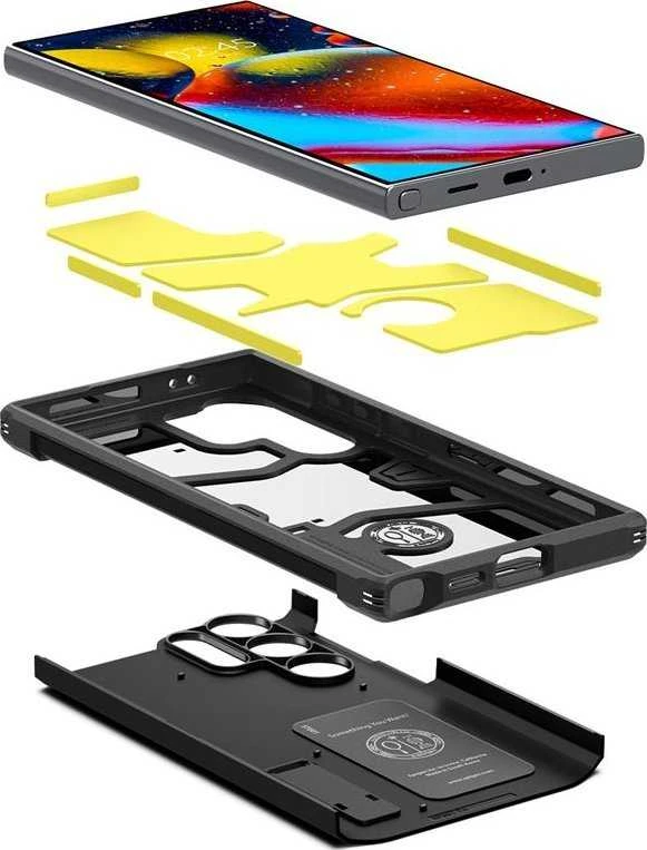 Samsung Galaxy S24 Ultra Spigen Tough Armor dėklas telefonui juodos spalvos