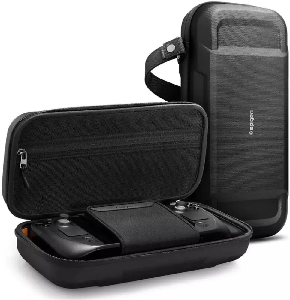 „Spigen Rugged Armor Pro Pouch“, juodas - Steam Deck
