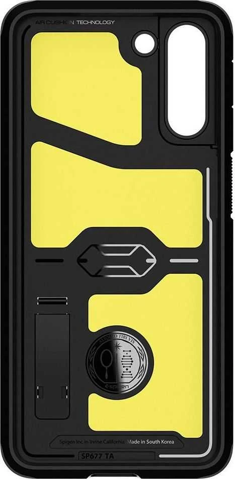 Dėklas „Spigen Tough Armor“, juodas – „Galaxy S21“