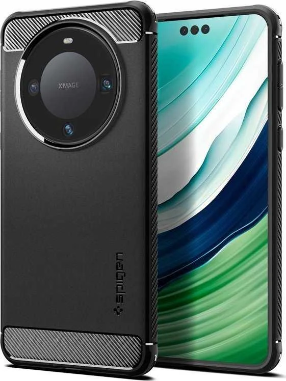 Dėklas Spigen Rugged Armor, juodas - Huawei Mate 60 Pro