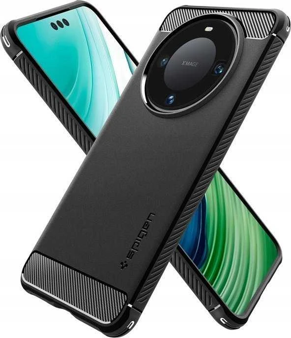 Dėklas Spigen Rugged Armor, juodas - Huawei Mate 60 Pro