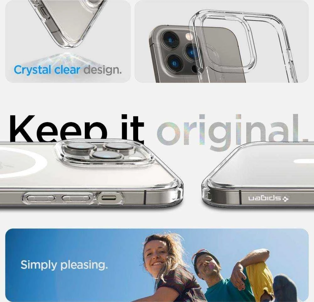 Spigen Ultra Hybrid (MagFit) dėklas skirtas Apple iPhone 14 Pro Max, spalva - Balta