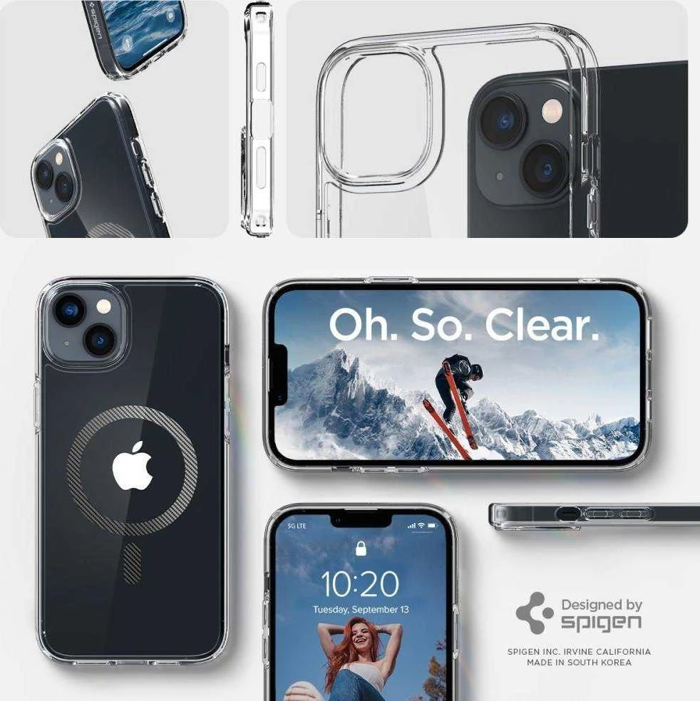 Spigen Ultra Hybrid (MagFit) dėklas skirtas Apple iPhone 14 Plus, spalva - Carbon Fiber
