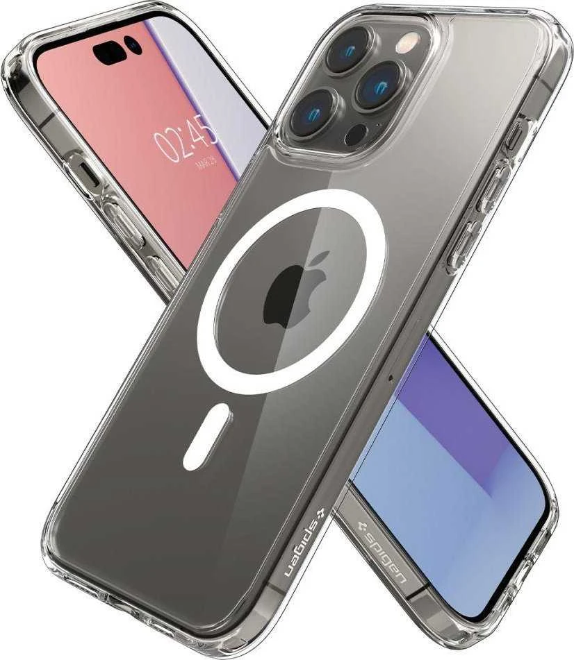 Spigen Ultra Hybrid (MagFit) dėklas skirtas Apple iPhone 14 Pro Max, spalva - Balta
