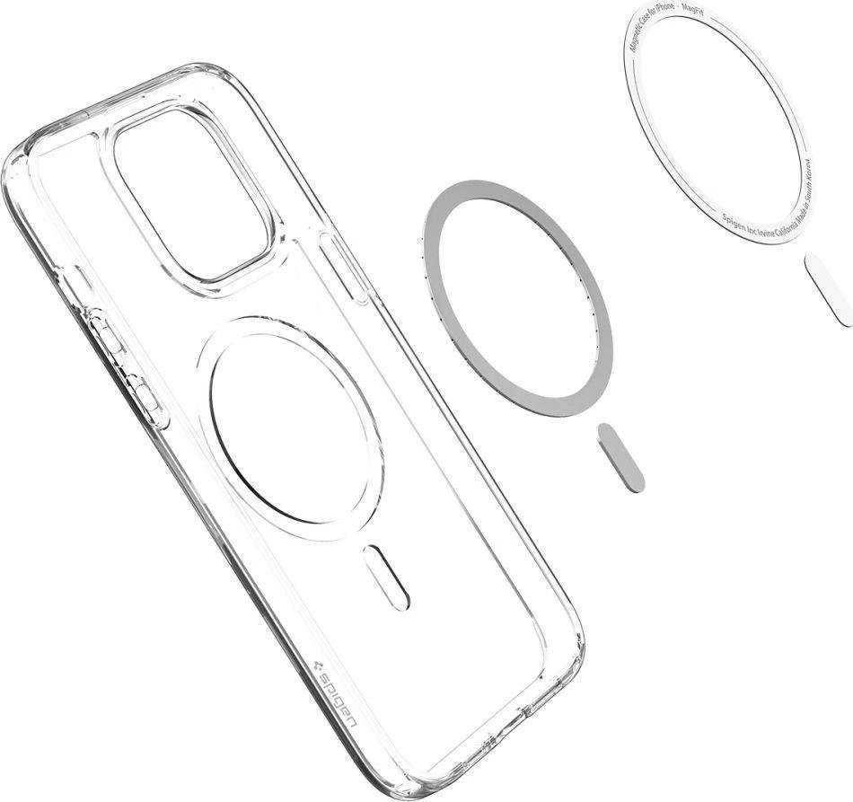 Spigen Ultra Hybrid (MagFit) dėklas skirtas Apple iPhone 14 Pro Max, spalva - Balta
