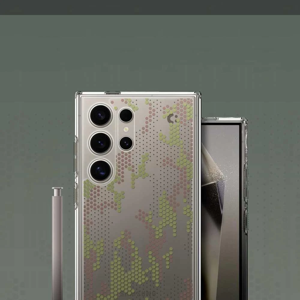 Dėklas Spigen Ultra Hybrid, digital camo - Samsung Galaxy S24 Ultra