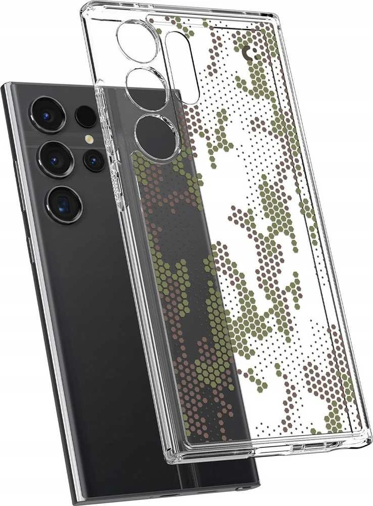 Dėklas Spigen Ultra Hybrid, digital camo - Samsung Galaxy S24 Ultra