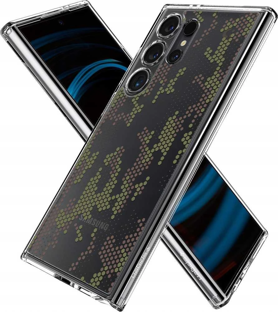 Dėklas Spigen Ultra Hybrid, digital camo - Samsung Galaxy S24 Ultra