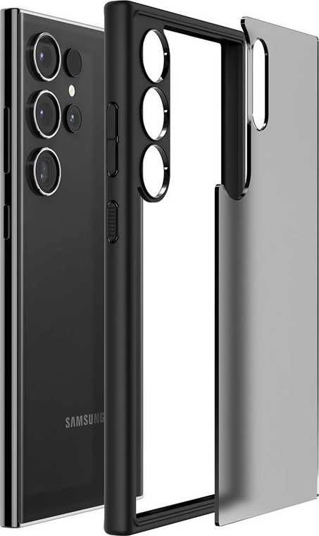 Samsung Galaxy S24 Ultra Spigen Ultra Hybrid Crystal Frost dėklas telefonui juodos spalvos