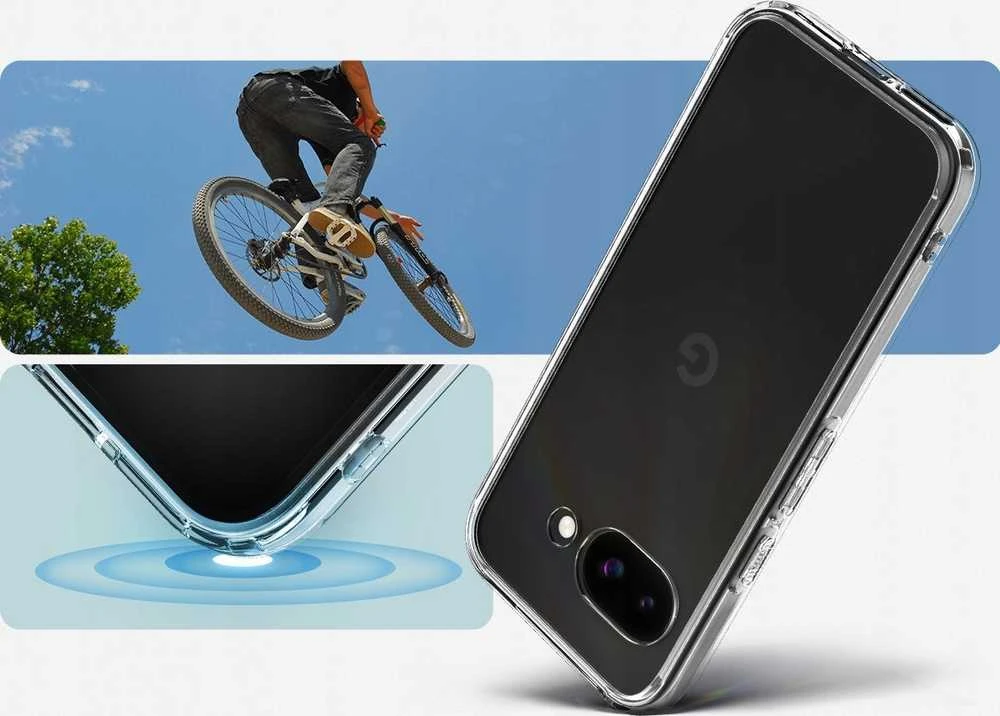 „Spigen Ultra Hybrid“ dėklas, skirtas „Google Pixel 9A“ – skaidrus