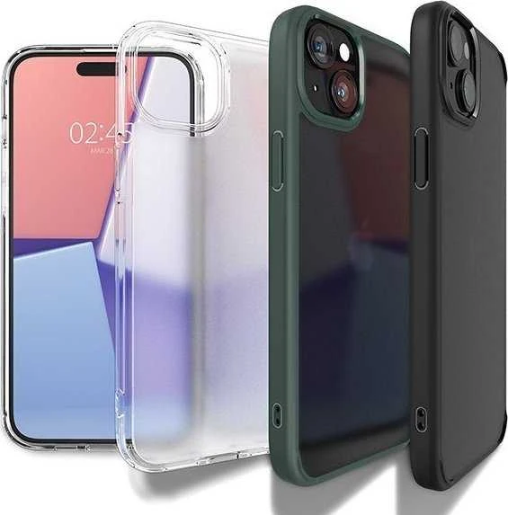 Spigen Ultra Hybrid dėklas skirtas Apple iPhone 15 Plus, spalva - Matte Black