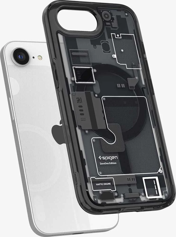„Spigen Ultra Hybrid MagSafe“ dėklas, skirtas „iPhone 16e / 17e Zero One“ - Juodas