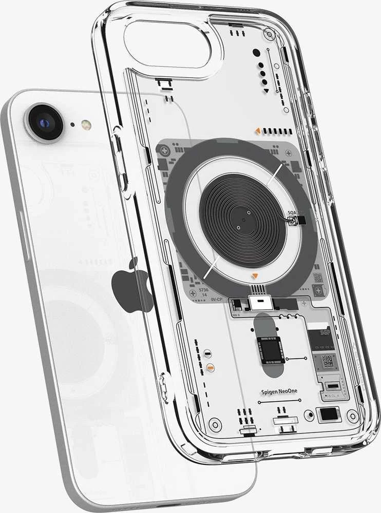 Spigen itin hibridinis „MagSafe“ dėklas, skirtas „iPhone 16e“ / „17e Neo One“ – skaidrus