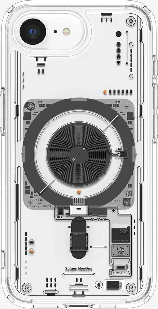 Spigen itin hibridinis „MagSafe“ dėklas, skirtas „iPhone 16e“ / „17e Neo One“ – skaidrus