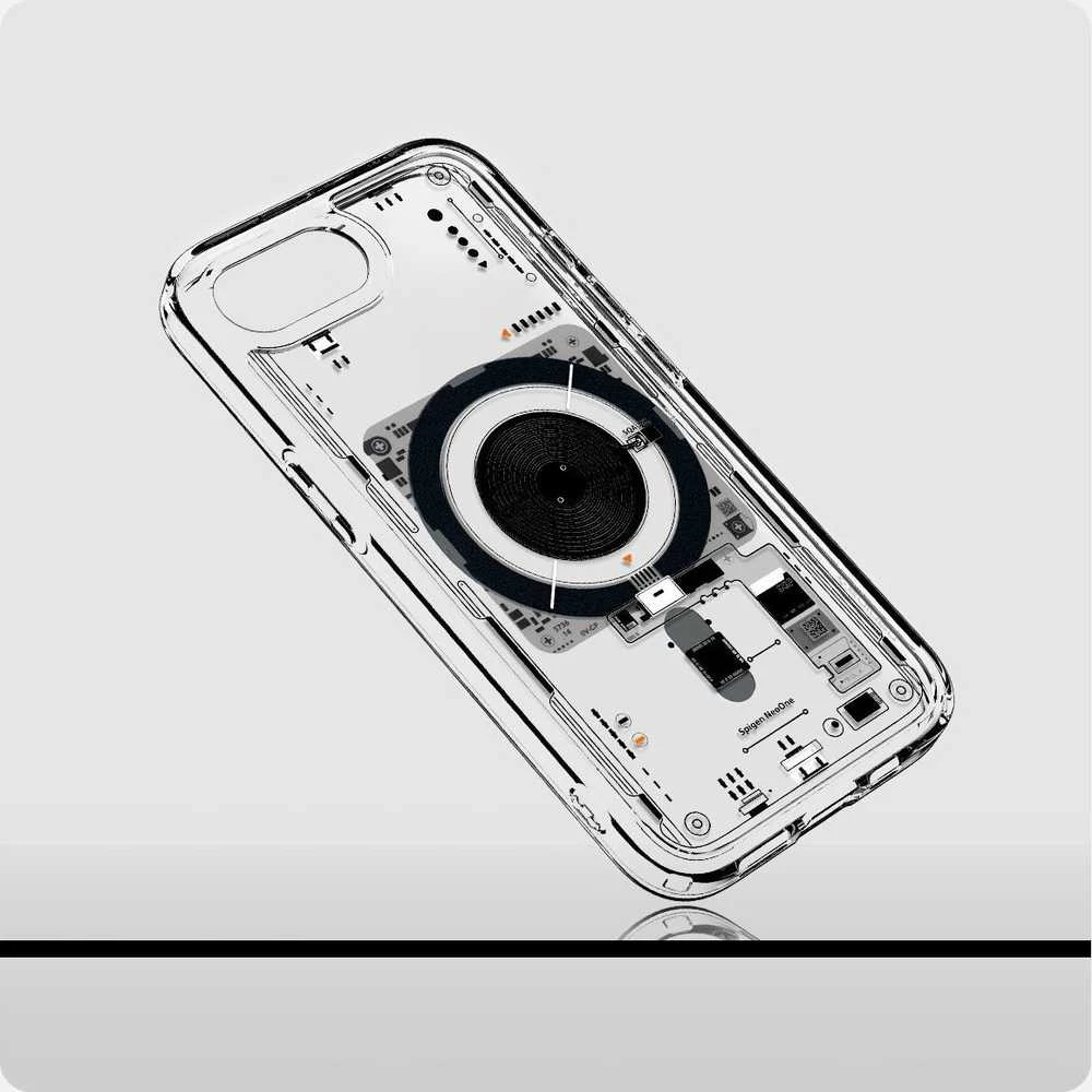 Spigen itin hibridinis „MagSafe“ dėklas, skirtas „iPhone 16e“ / „17e Neo One“ – skaidrus