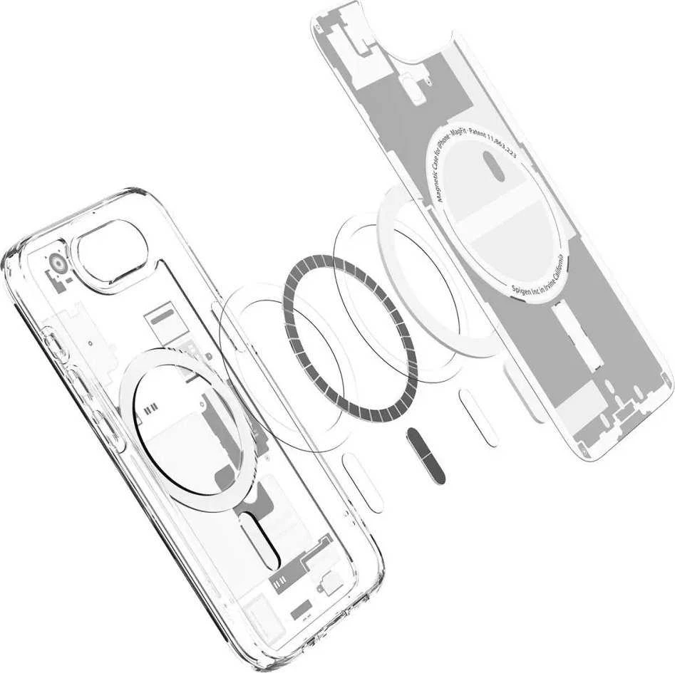 Dėklas Spigen Ultra Hybrid MagSafe Case for iPhone 16e / 17e Zero One - Baltas