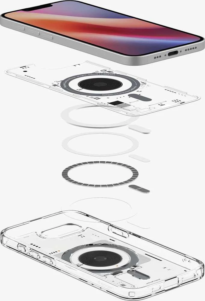 Spigen itin hibridinis „MagSafe“ dėklas, skirtas „iPhone 16e“ / „17e Neo One“ – skaidrus