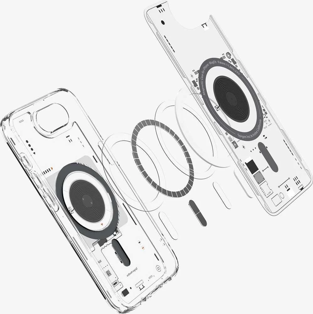 Spigen itin hibridinis „MagSafe“ dėklas, skirtas „iPhone 16e“ / „17e Neo One“ – skaidrus