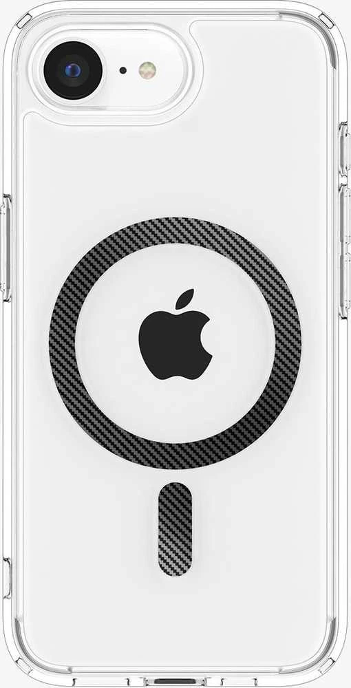 „Spigen Ultra Hybrid MagSafe“ dėklas, skirtas „iPhone 16e“ / „17e“ iš anglies pluošto – skaidrus