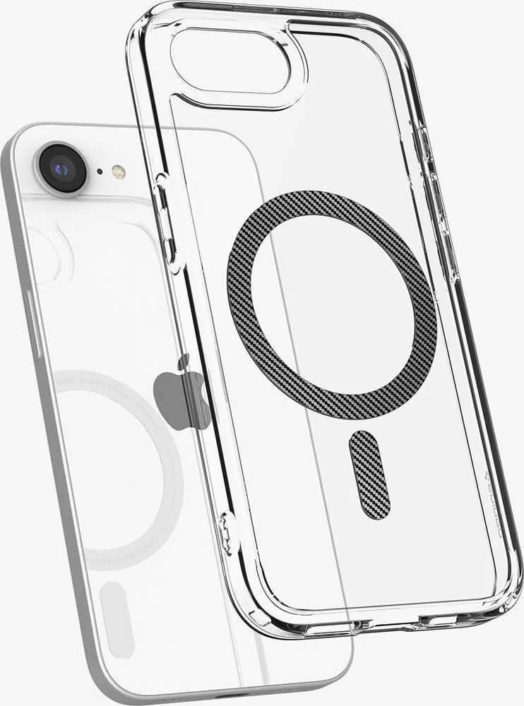 „Spigen Ultra Hybrid MagSafe“ dėklas, skirtas „iPhone 16e“ / „17e“ iš anglies pluošto – skaidrus