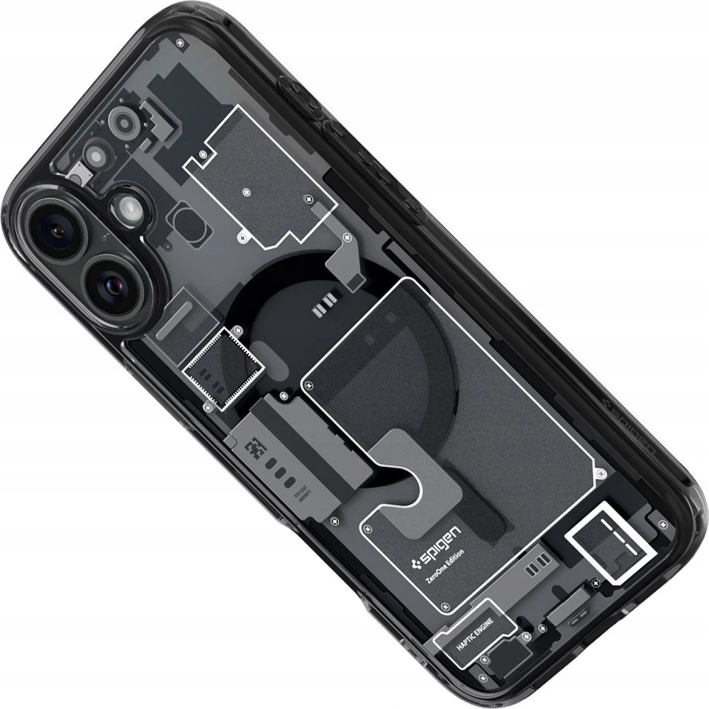 Spigen Ultra Hybrid MagSafe Zero One Apple iPhone 16 – dėklas telefonui pilkos spalvos