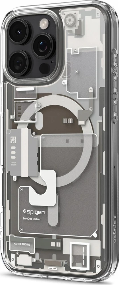 Dėklas „Spigen Ultra Hybrid MagSafe“, natūralaus titano spalvos – „Apple iPhone 16 Pro“