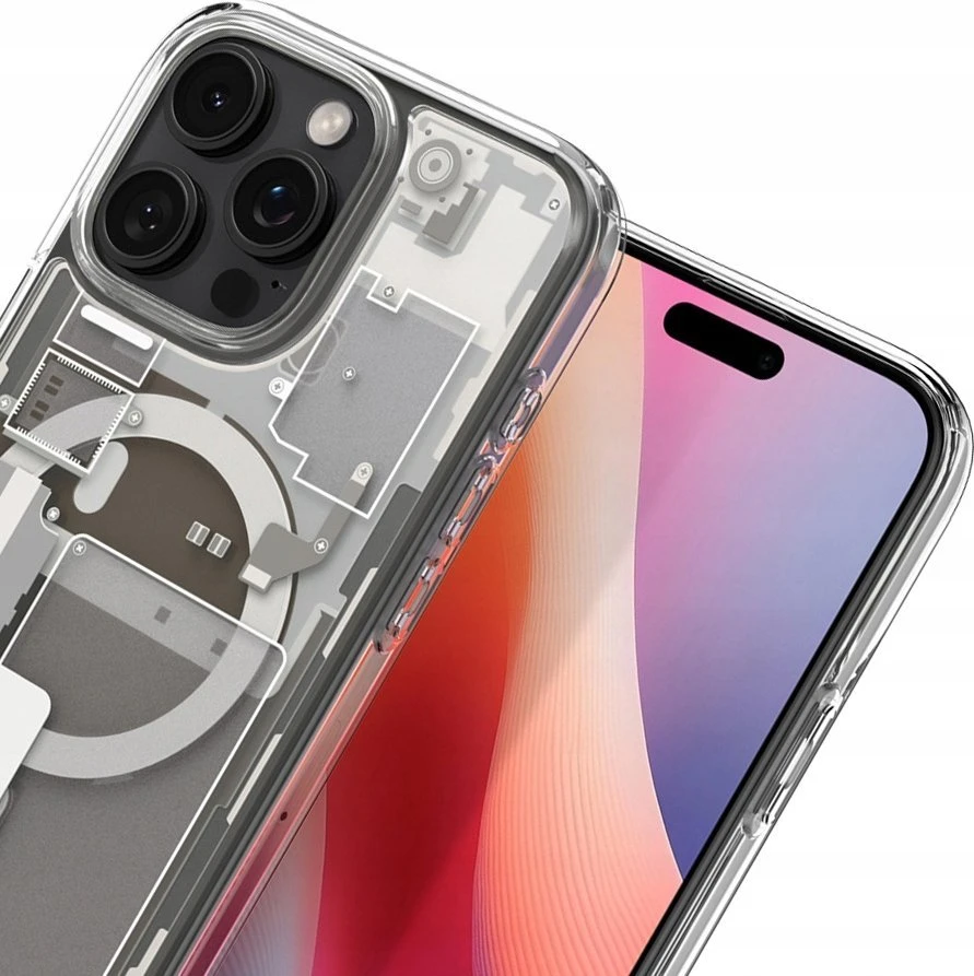 Dėklas „Spigen Ultra Hybrid MagSafe“, natūralaus titano spalvos – „Apple iPhone 16 Pro“