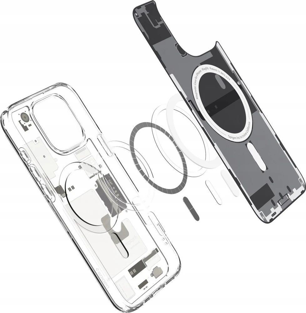 Dėklas „Spigen Ultra Hybrid MagSafe“, natūralaus titano spalvos – „Apple iPhone 16 Pro“