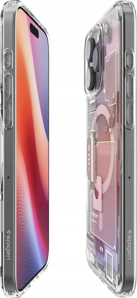 Dėklas „Spigen Ultra Hybrid MagSafe“, natūralaus titano spalvos – „Apple iPhone 16 Pro“