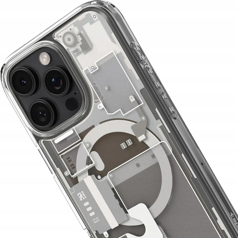 Dėklas „Spigen Ultra Hybrid MagSafe“, natūralaus titano spalvos – „Apple iPhone 16 Pro“