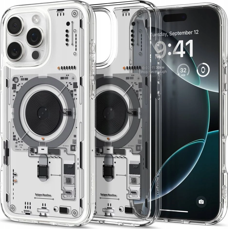 Dėklas „Spigen Ultra Hybrid MagSafe“, „Neo One“ – „Apple iPhone 16 Pro Max“