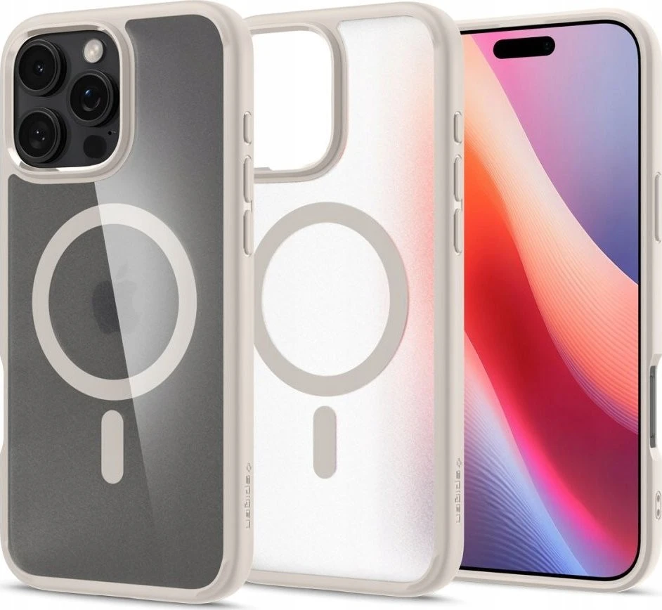 Spigen Ultra Hybrid Mag MagSafe Apple iPhone 16 Pro Max – dėklas telefonui titano spalvos