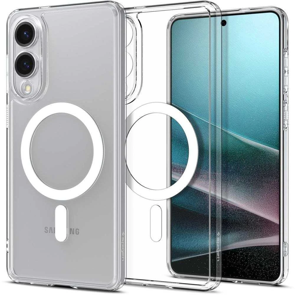 Spigen Ultra Hybrid Mag dėklas su MagSafe skirtas Samsung Galaxy S25 Edge – skaidrus