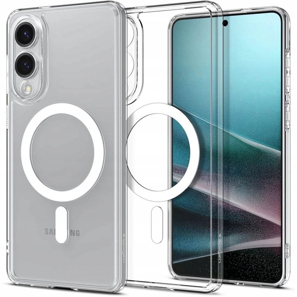 Spigen Ultra Hybrid Mag MagSafe dėklas skirtas Samsung Galaxy S26 Ultra – Clear and Baltas