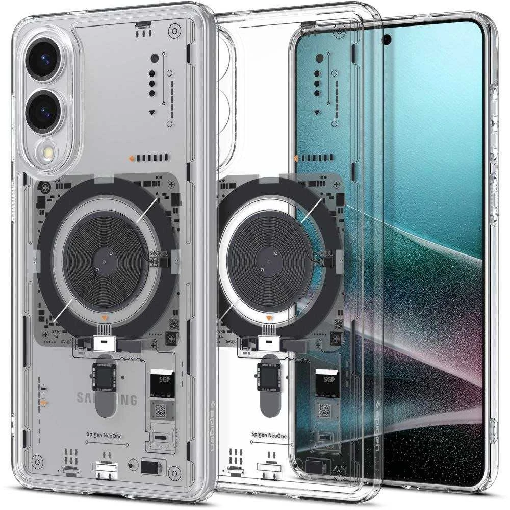 Spigen Ultra Hybrid Mag dėklas su MagSafe skirtas Samsung Galaxy S25 Edge su Print – skaidrus