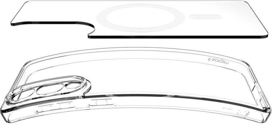 Spigen Ultra Hybrid Mag dėklas su MagSafe skirtas Samsung Galaxy S25 Edge – skaidrus