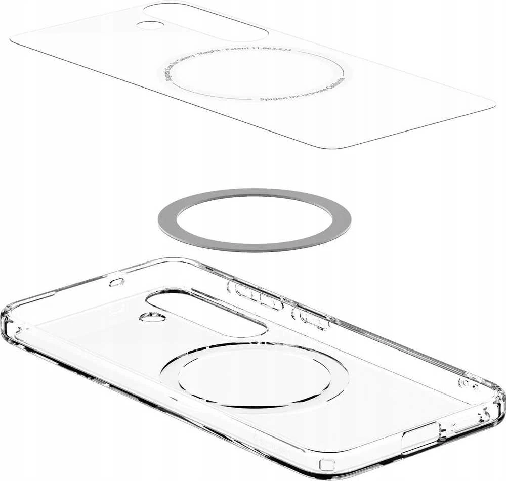 Spigen Ultra Hybrid Mag MagSafe – dėklas skirtas Samsung Galaxy S25+ Clear / Baltas