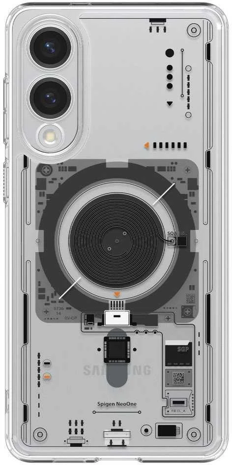 Spigen Ultra Hybrid Mag dėklas su MagSafe skirtas Samsung Galaxy S25 Edge su Print – skaidrus