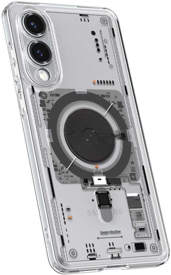 Spigen Ultra Hybrid Mag dėklas su MagSafe skirtas Samsung Galaxy S25 Edge su Print – skaidrus