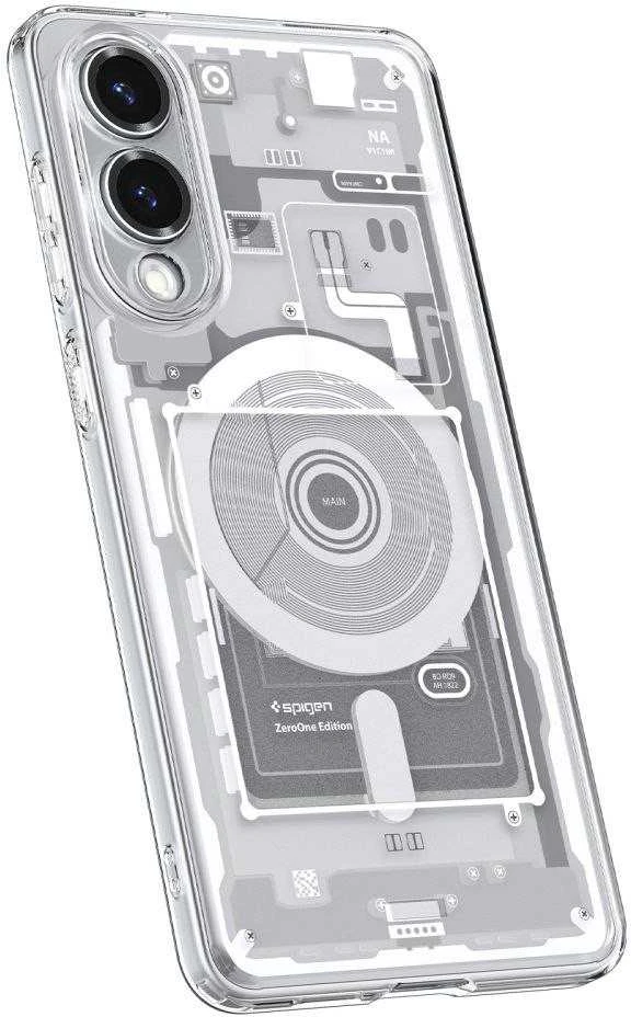Spigen Ultra Hybrid Mag dėklas su MagSafe skirtas Samsung Galaxy S25 Edge su Print – baltos spalvos
