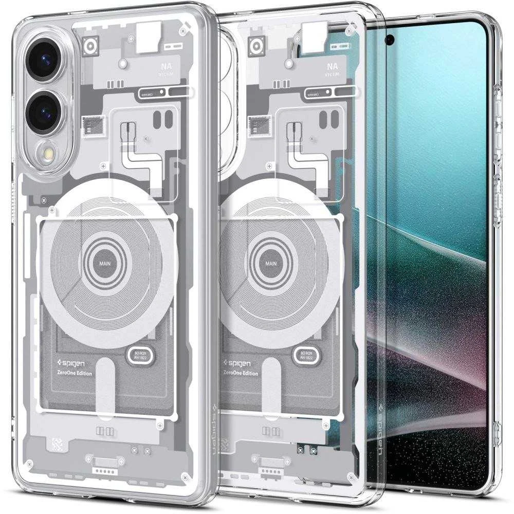 Spigen Ultra Hybrid Mag dėklas su MagSafe skirtas Samsung Galaxy S25 Edge su Print – baltos spalvos